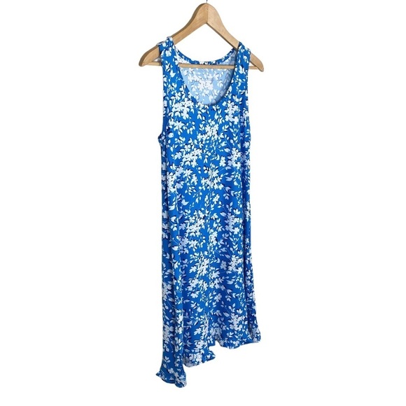Draper James Dress Size Small / Medium Blue Flowy Ruffle Hem Sleeveless Flowy - Picture 5 of 12